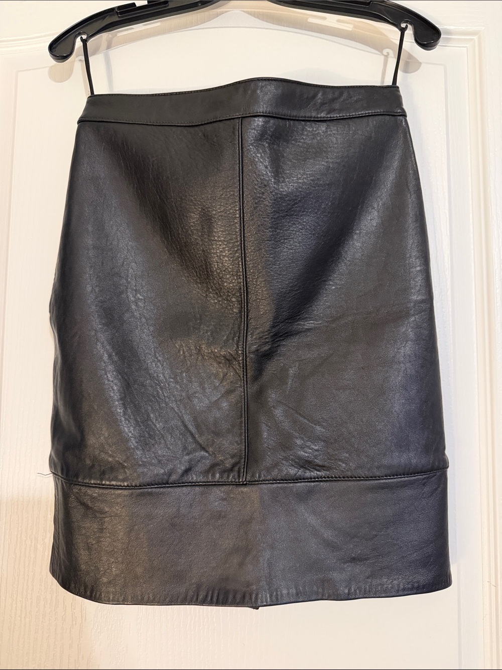 Bebe Black Mini Leather Skirt Sz 4.